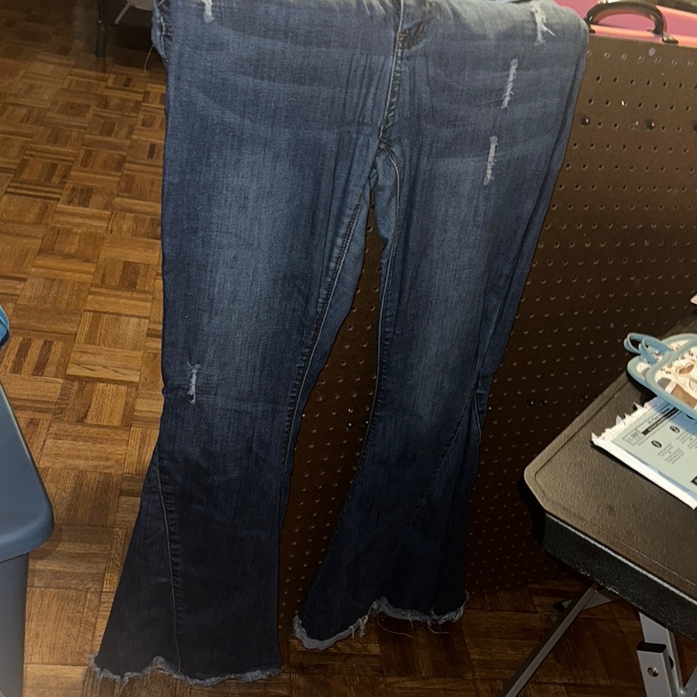 Distressed Flare Jeans